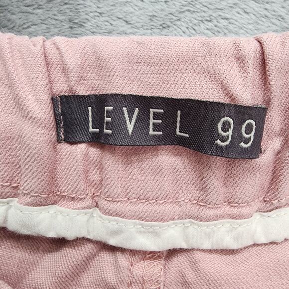 Anthropologie Level 99 Shorts Womens 27 Pink Linen Lyocell Blend Shortie Beach - Picture 4 of 11